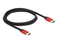 [85773] Delock Ultra High Speed - HDMI-Kabel - HDMI männlich zu HDMI männlich - 1 m - Dreifachisolierung - Rot - hauchvergoldete Kontakte, unterstützt 8K 60 Hz (7680 x 4320)