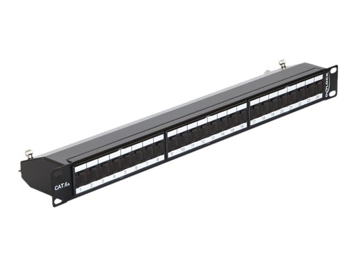 [43320] Delock Patch Panel - CAT 6a - RJ-45 X 24 - Jet Black, RAL 9005 - 1U - 48.3 cm (19")