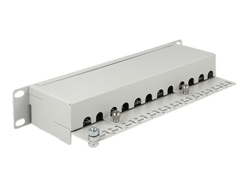 [43308] Delock Patch Panel - CAT 6a - RJ-45 X 12 - Hellgrau, RAL 7035 - 1U - 25.4 cm (10")