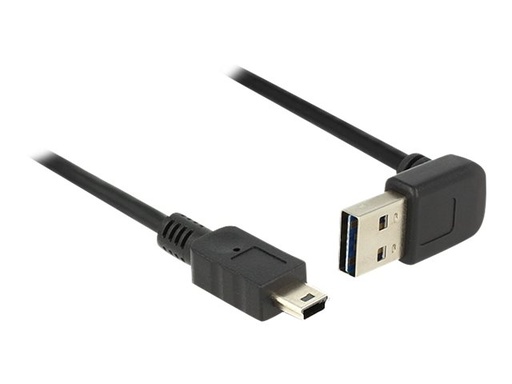 [83545] Delock Easy - USB-Kabel - USB (M) nach oben/unten abgewinkelt, doppelseitig zu Mini-USB, Typ B (M)