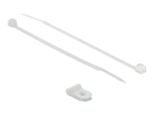 [18859] Delock Kabelbinder-Kit - 10 cm - weiß