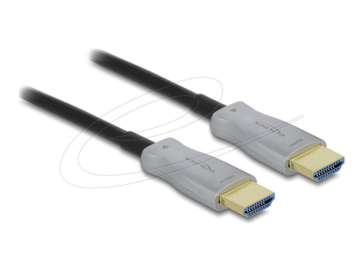 [84959] Delock High Speed - HDMI-Kabel - HDMI männlich zu HDMI männlich - 5 m - Hybrid Kupfer/Kohlefaser - Schwarz - Active Optical Cable (AOC)