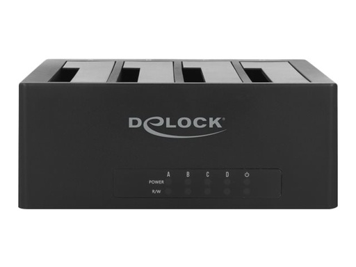 [63930] Delock USB Type-C Docking Station for 4 x SATA HDD / SSD - HDD-Dockingstation Schächte: 4 - 2,5" / 3,5" gemeinsam genutzt (6,4 cm/8,9 cm gemeinsam genutzt)