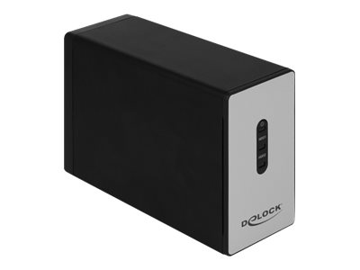 [42607] Delock External USB 3.1 Type-C Enclosure for 2 x 2.5 SATA HDD / SSD with RAID - Speichergehäuse - 2.5" (6.4 cm)
