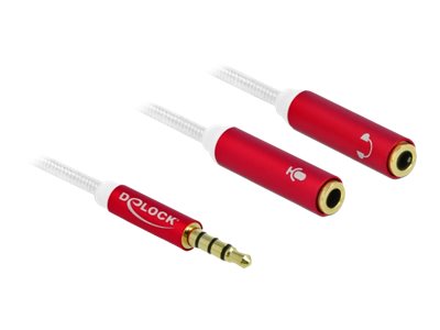 [66519] Delock Kopfhöreradapter - 4-poliger Mini-Stecker männlich zu 4-poliger Mini-Stecker weiblich
