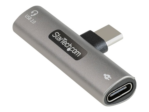 [CDP2CAPDM] StarTech.com USB C Audio & Charge Adapter, USB-C Audio Adapter with USB-C Audio Headphone/Headset Port and 60W USB Type-C Power Delivery Pass-through Charger, For USB-C Phone/Tablet/Laptop - USB-C Audio/Charging (CDP2CAPDM)