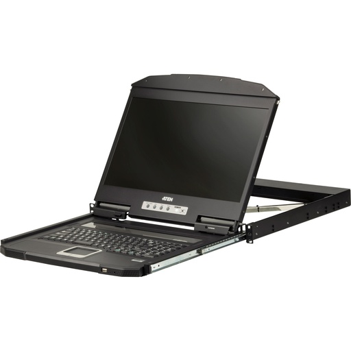 [CL3100NX-ATA-GG] ATEN 1U Short Depth USB VGA Single RailLCD............-German Keyboard - KVM-Konsole