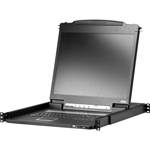 [CL3000N-ATA-GG] ATEN Lightweight Single Rail 19i LCD Console with USB Peripheral Support and External - KVM-Umschalter - PS/2