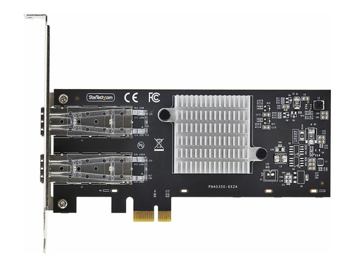 [P021GI-NETWORK-CARD] StarTech.com 2-Port GbE SFP Network Card, PCIe 2.0 x1, Intel I350-AM2 2x 1GbE Controller, 1000BASE Copper/Fiber Optic, Dual-Port Gigabit Ethernet NIC, Desktop/Server Backplanes - Windows and Linux Compatible (P021GI-NETWORK-CARD)
