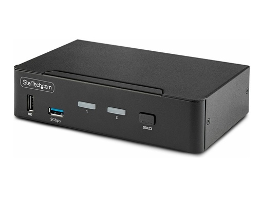 [D86A2-2-PORT-8K-KVM] StarTech.com 2-Port DisplayPort KVM Switch, 8K 60Hz / 4K 144Hz, Single Display, DP 1.4, 2x USB 3.0 Ports, 4x USB 2.0 HID Ports, Push-Button & Hotkey Switching, TAA Compliant - OS Independent, Metal Housing (D86A2-2-PORT-8K-KVM)