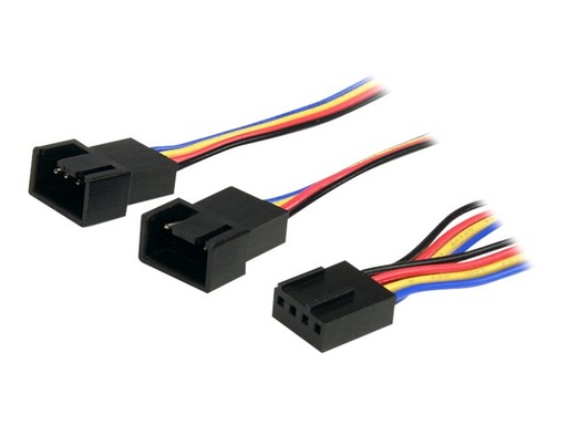 [FAN4SPLIT12] StarTech.com Y-Kabel für Lüfter 30cm - 4 Pin PWM Splitter Kabel - Strom Verteilerkabel - 1 x Molex Lüfter (Buchse)