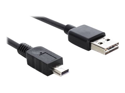 [85554] Delock Easy - USB-Kabel - USB (M) umkehrbar zu Mini-USB, Typ B (M)