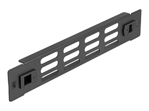 [66984] Delock Rackpaneel - mit Belüftungsschlitzen, werkzeugfrei - Schwarz - 1U - 25.4 cm (10")