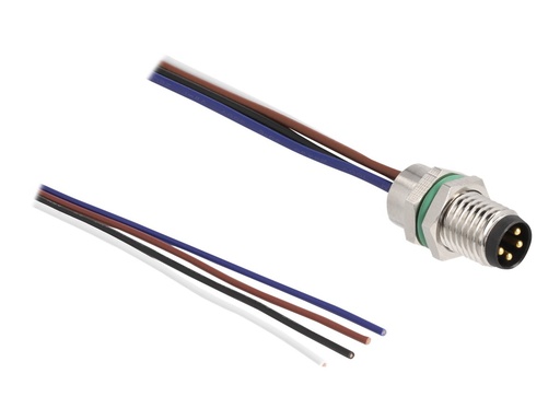 [80149] Delock Netzwerkkabel - 4-poliger M8 (M) zu offenes Ende