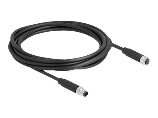 [80140] Delock Patch-Kabel - 3-poliger M8 (M) zu 3-poliger M8 (W)