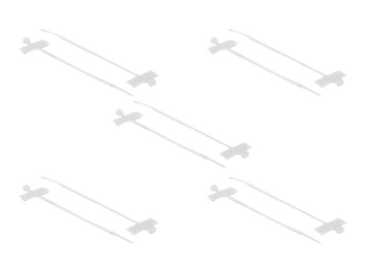 [18955] Delock Cable Tie with Label Tap - Kabelbinder - 20 cm - weiß (Packung mit 10)