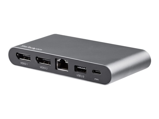 [DK30C2DAGPD] StarTech.com USB C Dock, 4K Dual Monitor DisplayPort, Mini Laptop Docking Station, 100W Power Delivery Passthrough, GbE, 2-Port USB-A Hub, USB Type-C Multiport Adapter 3.3' Cable, Dual DP - Portable USB-C Dock (DK30C2DAGPD)