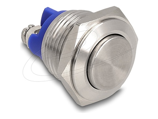 [22038] Delock Drücktaster - for installation 16 mm, 2 x screw terminal, actuator high