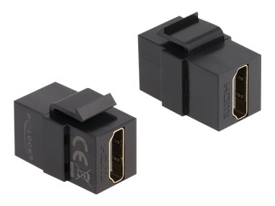 [87875] Delock Keystone module - HDMI Kupplung - HDMI weiblich zu HDMI weiblich - Schwarz - 4K60Hz (3840 x 2160)