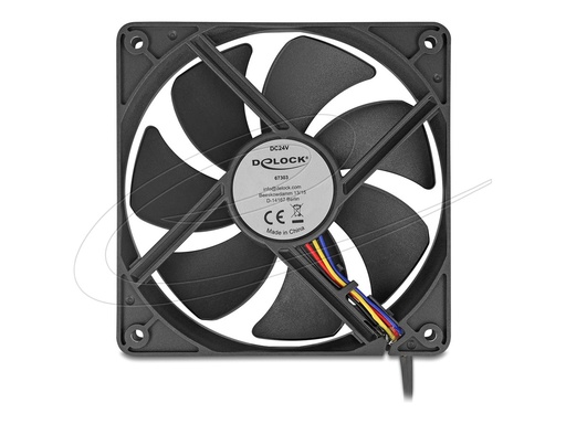 [67303] Delock Gehäuselüfter - axial - 120 mm - Schwarz