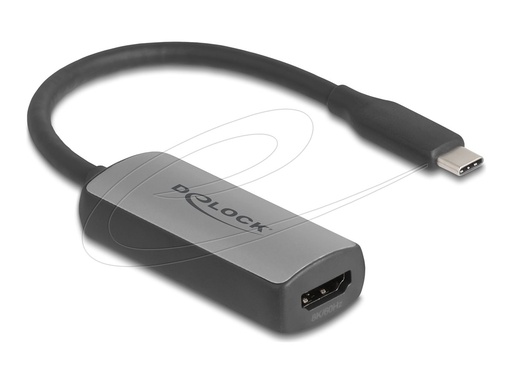 [64264] Delock Adapterkabel - USB-C männlich zu HDMI weiblich - 17 cm - Grau - 8K60Hz (7680 x 4320)