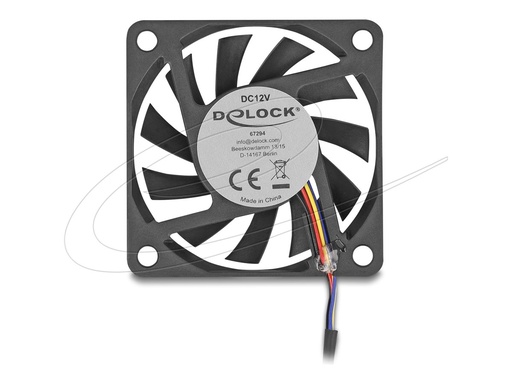 [67294] Delock Gehäuselüfter - axial - 60 mm - Schwarz