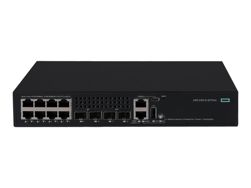 [S5T54A#ABB] HPE Networking Comware 5150EI 8p 10M/100M/1G PoE+ 2p SFP 1G 2p SFP+ 1G/10G Switch - Switch - L3 - managed - 8 x 10/100/1000Base-T (PoE+)