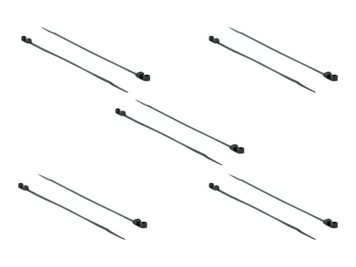 [18949] Delock Cable Tie with Fastening Eyelet - Kabelbinder - 16 cm - Schwarz (Packung mit 10)