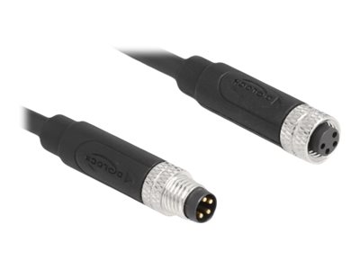 [80143] Delock Patch-Kabel - 4-poliger M8 (M) zu 4-poliger M8 (W)