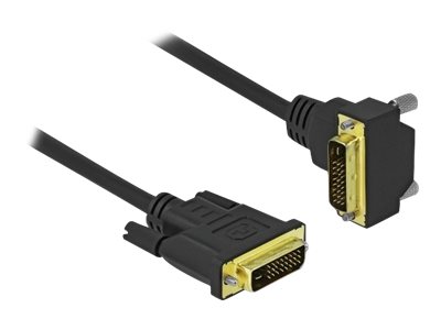 [85895] Delock DVI-Kabel - Dual Link - DVI-D (M) gewinkelt zu DVI-D (M)