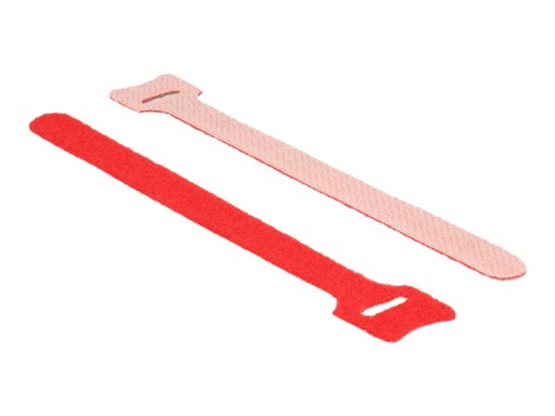 [18689] Delock Velcro - Kabelbinder - 15 cm - Rot (Packung mit 10)