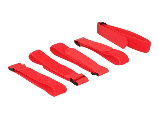 [18705] Delock Klettverschluss - 30 cm - Rot (Packung