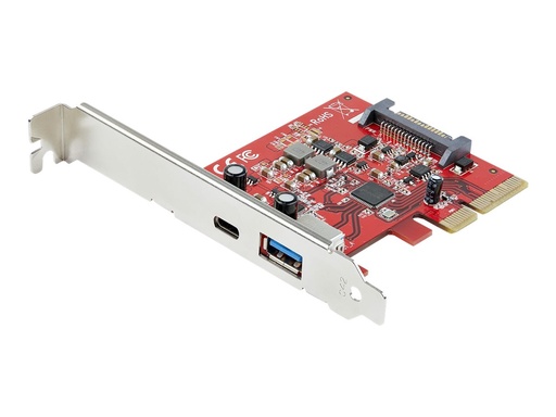 [PEXUSB311AC3] StarTech.com 2-Port 10Gbps USB-A & USB-C PCIe Card, USB 3.1 Gen 2 PCI Express Type C/A Host Controller Card Adapter, USB 3.2 Gen 2x1 PCIe Desktop Expansion Add-On Card, Windows/macOS/Linux