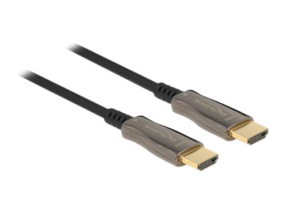 [84038] Delock HDMI-Kabel - HDMI männlich zu HDMI männlich - 20 m - Schwarz - Active Optical Cable (AOC)
