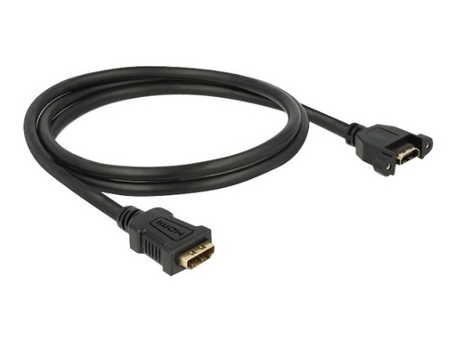 [85466] Delock HDMI-Kabel mit Ethernet - HDMI weiblich zu HDMI weiblich schraubbar
