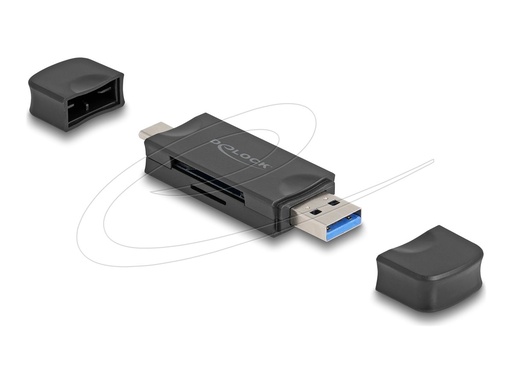 [91020] Delock Kartenleser (microSD, SD) - USB 3.0/USB-C