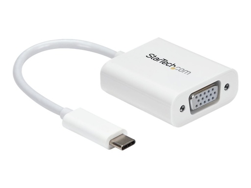 [CDP2VGAW] StarTech.com USB-C auf VGA Adapter - USB Typ-C zu VGA Video Konverter - Weiß - USB/VGA-Adapter - 24 pin USB-C (M)