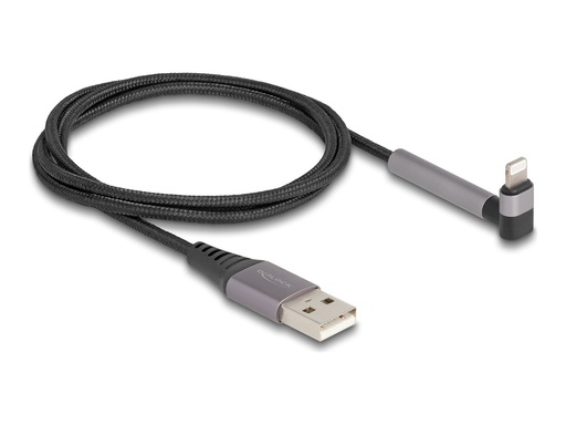 [85404] Delock Lightning-Kabel - USB männlich gerade zu Lightning männlich schräg, Ständer