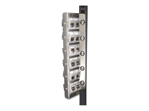 [67040] Delock Halter für modularen Einsatz (vertikal) - neigbar - Rack montierbar, geeignet für Wandmontage - Silber - 25.4cm/48.3cm (10"/19")