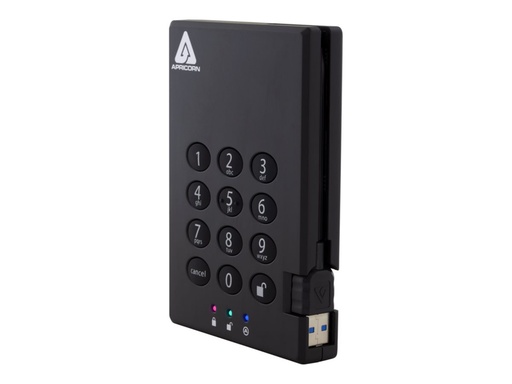 [4ZP1P31363] Lenovo Apricorn Aegis Padlock 3.0 - Festplatte - verschlüsselt - 2 TB - extern (tragbar)