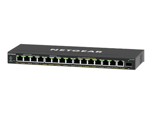 [GS316EP-100PES] Netgear Plus GS316EP - Switch - managed - 15 x 10/100/1000 (PoE+)