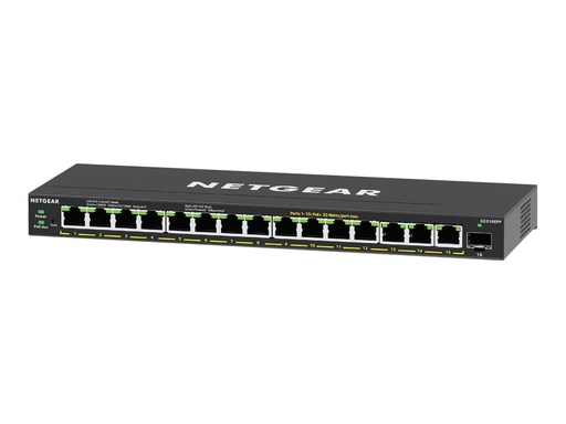 [GS316EPP-100PES] Netgear Plus GS316EPP - Switch - managed - 15 x 10/100/1000 (PoE+)