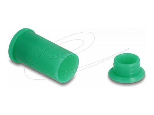[60673] Delock Staubschutz für Anschluss - für solar männliche und weibliche Stecker, Silikon, 2-teilig - grün (Packung mit 10)
