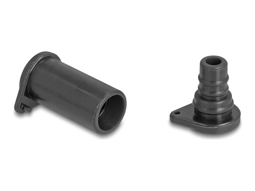 [60671] Delock Stecker-Staubschutz - DL4, für Männer und Frauen, Silikon, 2-teilig - Schwarz (Packung mit 10)