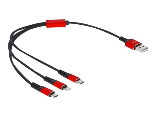 [86708] Delock 3 in 1 - Kabel nur zum Laden - USB männlich