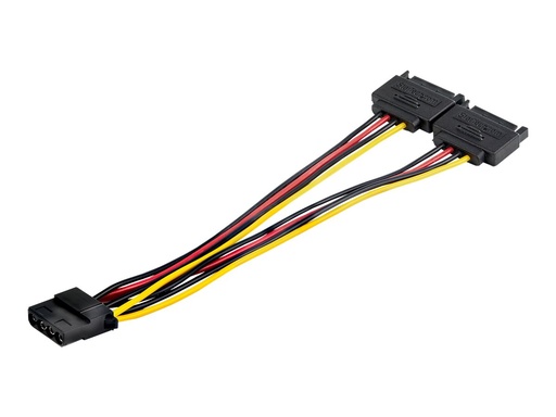 [DSATPMOLP4] StarTech.com StarTech SATA auf 4-pin Molex Y-Kabel (15cm, dual SATA Stromkabel, 4-pol Splitter, PVC) - Netzteil - SATA-Stromstecker (M)