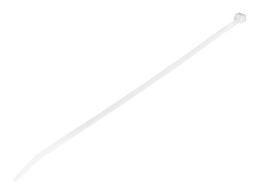 [CBMZT10N] StarTech.com Kabelbinder 254x4 mm, gebogene Spitze, weiß, 100 Stück - Kabelbinder - 25.4 cm - weiß - TAA-konform (Packung mit 100)
