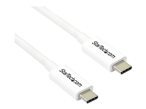 [TBLT3MM2MW] StarTech.com StarTech 6.6ft (2m) Thunderbolt 3 Cable, 20Gbps, 100W PD, 4K Video, Thunderbolt-Certified, Compatible w/ TB4/USB 3.2/DisplayPort - Thunderbolt-Kabel - USB-C (M)
