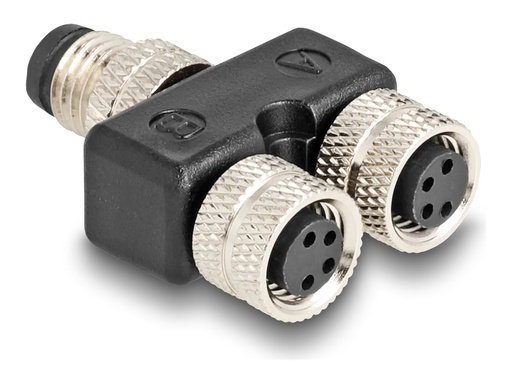 [60577] Delock Netzwerk-Splitter - 4-poliger M8 (M)