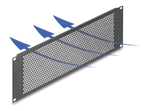 [67037] Delock Blindplatte - mit runden Löchern - Schrankmontage - 3U - 48.3 cm (19")